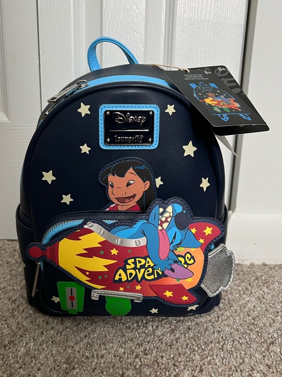 Loungefly Navy Lilo & Stitch Space Adventure Mini Backpack main image 3